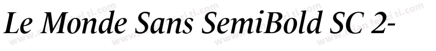 Le Monde Sans SemiBold SC 2字体转换